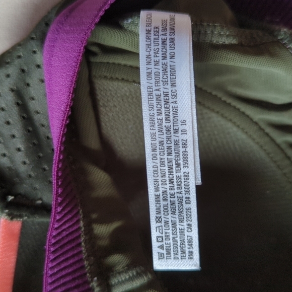 Victoria's Secret Victoria Sport Strappy Sports Bra 34B Green Peachy Purple - Picture 10 of 10